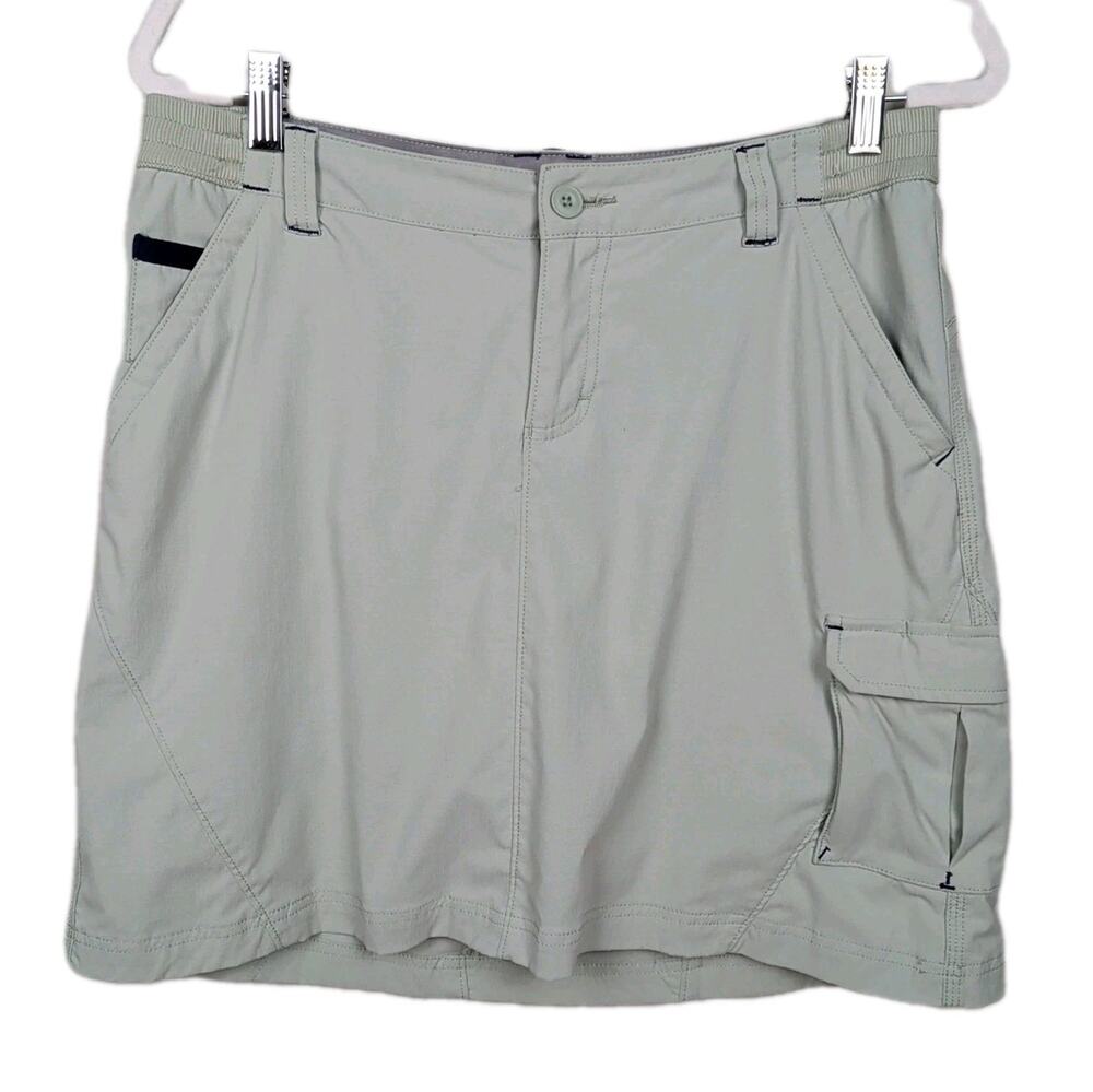 DULUTH TRADING CO Beige Skort Cargo Pocket Nylon Ripstop 4" Inseam Women's 8